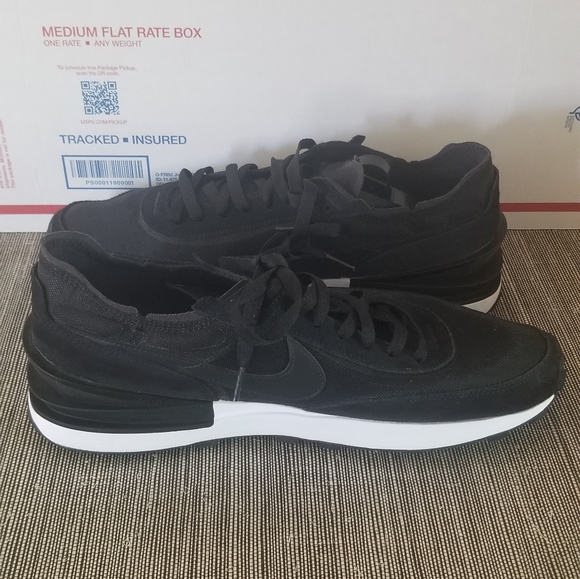 Nike Waffle One Black White Orange Size 12 Men's DA7995-001 - Picture 2 of 10